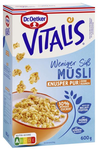 Dr. Oetker Vitalis Weniger süß Müsli Knusper Pur