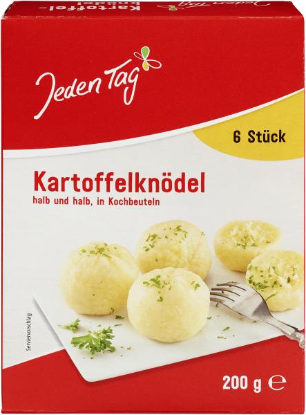 Jeden Tag Kartoffelknödel halb und halb in Kochbeuteln