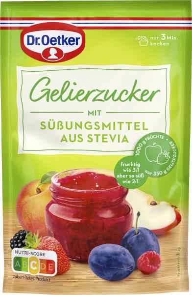 Dr. Oetker Gelierzucker mit Süßungsmittel aus Stevia