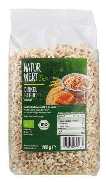 NaturWert Bio Dinkel gepufft honigsüß