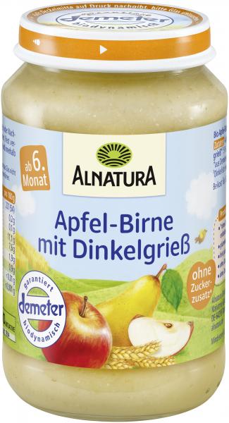 Alnatura Apfel-Birne mit Dinkelgrieß