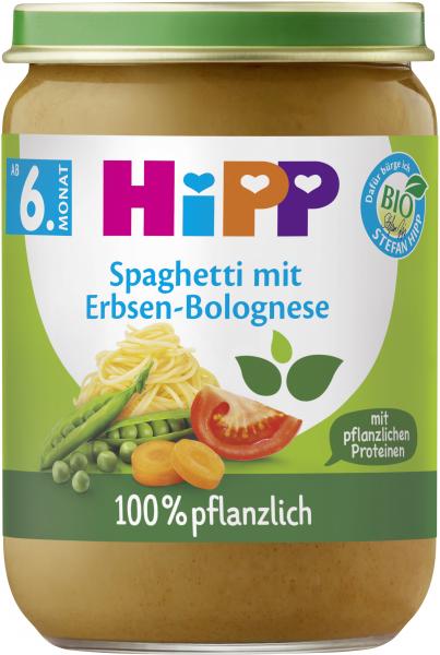 Hipp 100% pflanzlich Spaghetti mit Erbsen-Bolognese