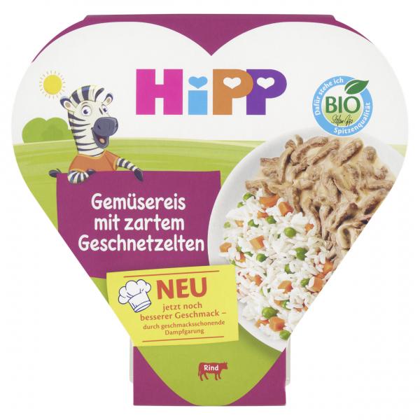 Hipp Kinder-Teller Gemüsereis mit zartem Geschnetzeltem