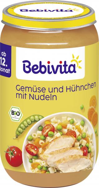 Bebivita Gemüse und Hähnchen mit Nudeln