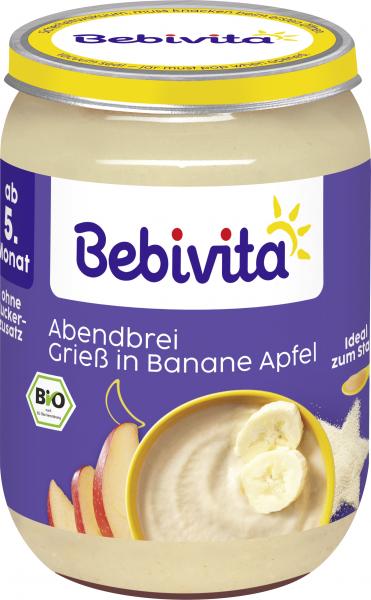 Bebivita Abendbrei Grieß in Banane-Apfel