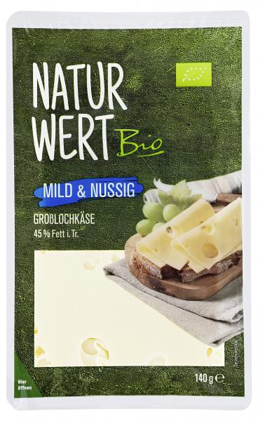 NaturWert Bio Großlochkäse mild & nussig