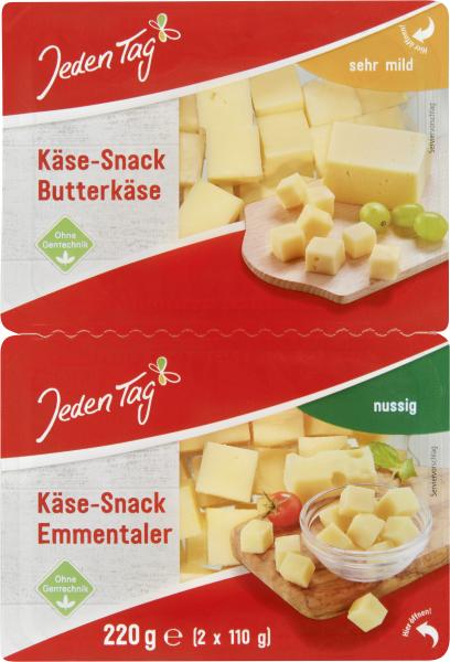 Jeden Tag Käse-Snack Butterkäse/Emmentaler