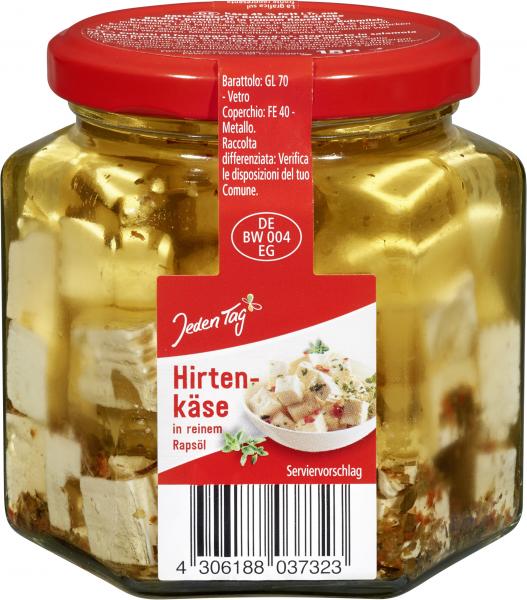 Jeden Tag Hirtenkäse in Öl m. Kräutern % Fett i. Tr.