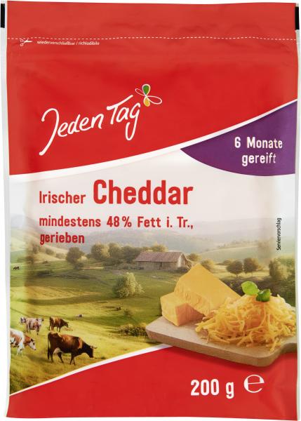 Jeden Tag Irischer Cheddar Reibekäse