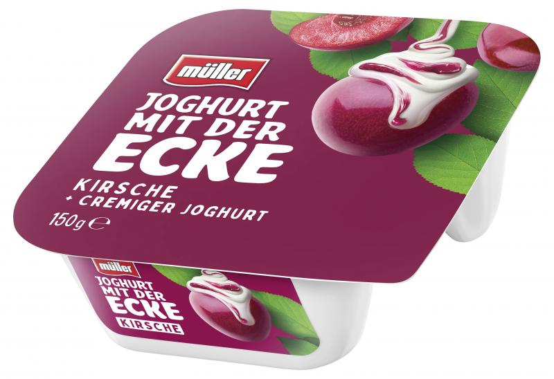 Müller Joghurt mit der Ecke Kirsche & cremiger Joghurt