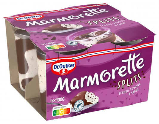 Dr. Oetker Marmorette Splits Schoko-Pudding & Sahne