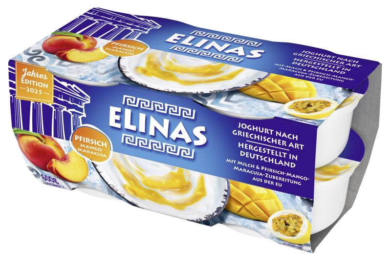 Elinas Joghurt nach griechischer Art Pfirsich-Mango-Maracuja