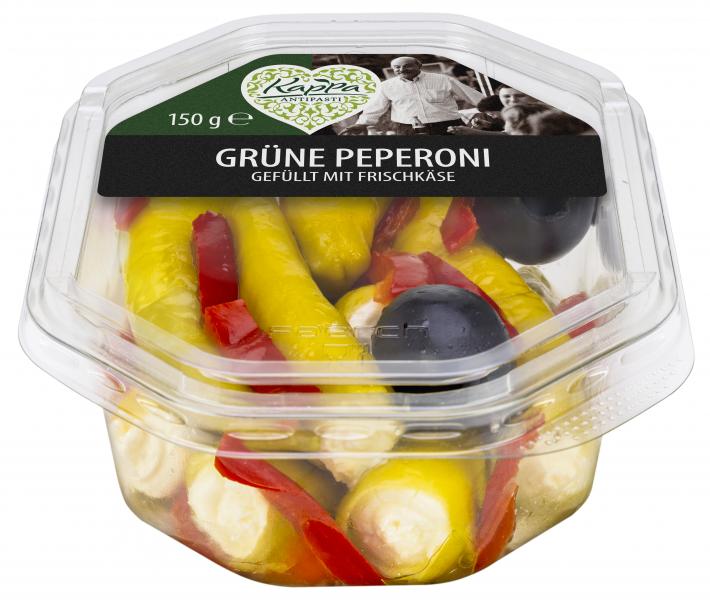 Kappa Grüne Peperoni gefüllt mit Frischkäsecreme