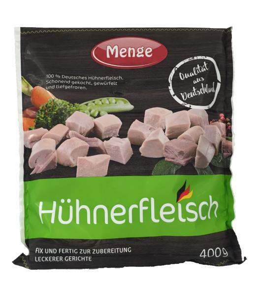 Menge Hühnerfleisch gekocht