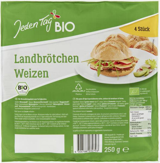Jeden Tag Bio Landbrötchen Weizen