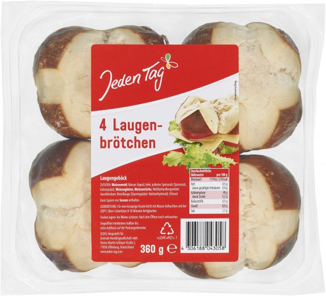Jeden Tag 4 Laugenbrötchen