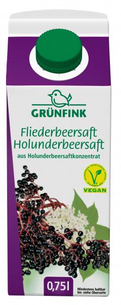 Grünfink Fliederbeersaft Holunderbeersaft