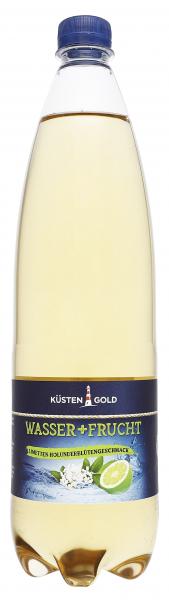 Küstengold Wasser + Frucht Limetten-Holunderblüten Geschmack (Einweg)
