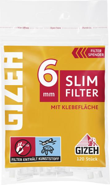 Gizeh Slim Filter 6mm mit Klebefläche