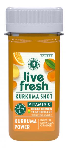 LiveFresh Kaltgepresster Shot Kurkuma Power
