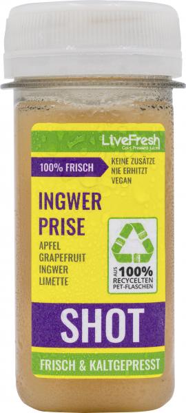 LiveFresh Kaltgepresster Shot Ingwer Prise