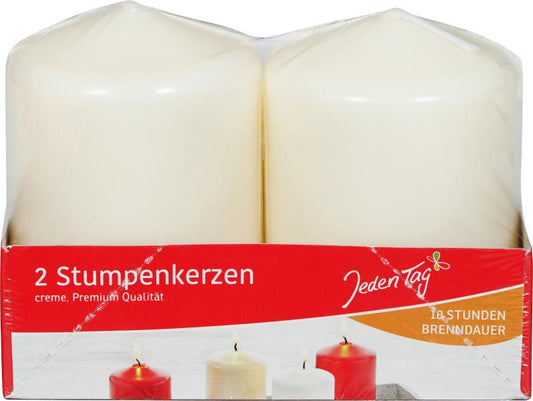 Jeden Tag Stumpenkerzen creme