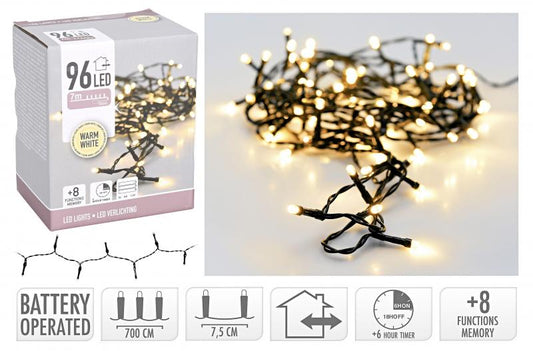 Lichterkette 96 LED mit Timer