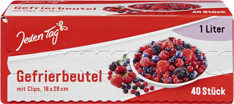 Jeden Tag Gefrierbeutel 1 Liter