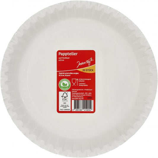 Jeden Tag Pappteller aus Frischfaser