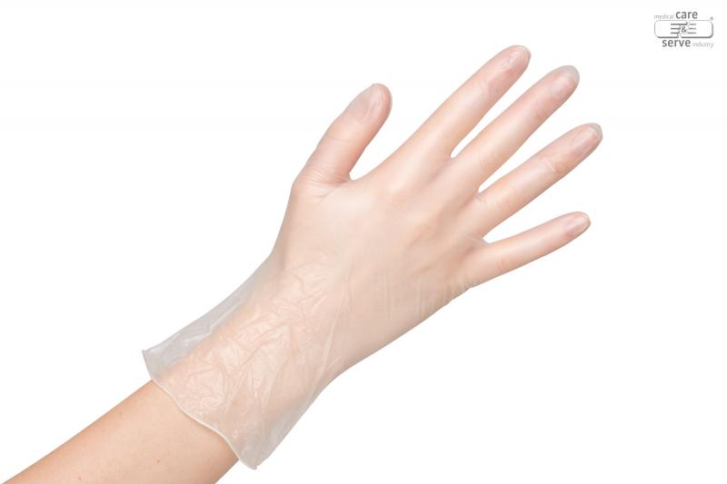 Vinyl Einmal-Handschuhe transparent Größe L