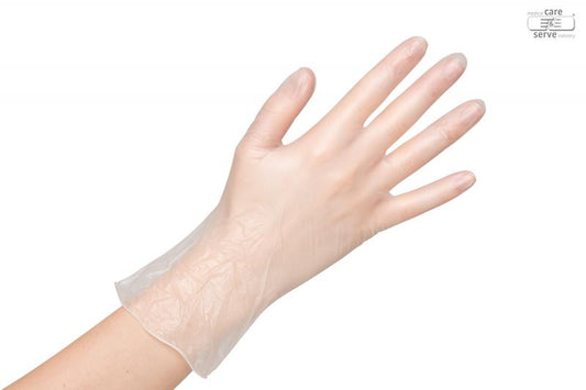 Vinyl Einmal-Handschuhe transparent Größe L