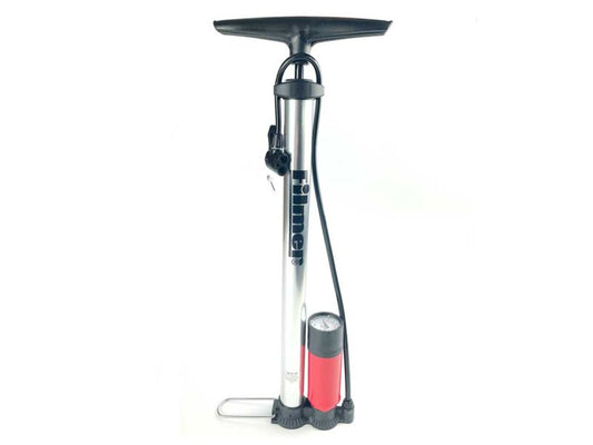 Filmer Alu Standluftpumpe mit Manometer u. Zubehör