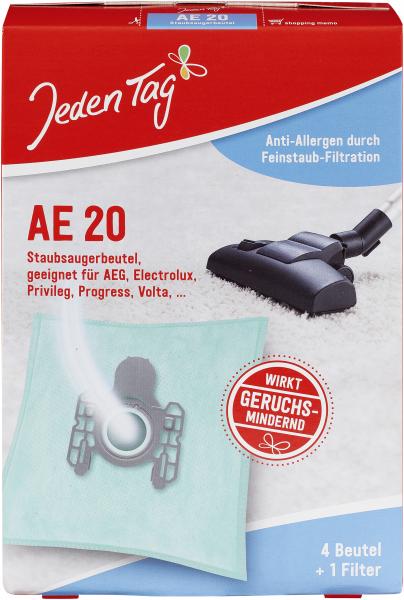 Jeden Tag Staubsaugerbeutel AE 20 4 Beutel