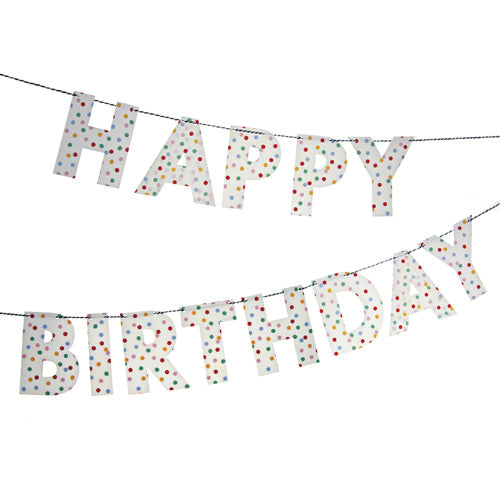 Toot Sweet Spotty Girlande Happy Birthday