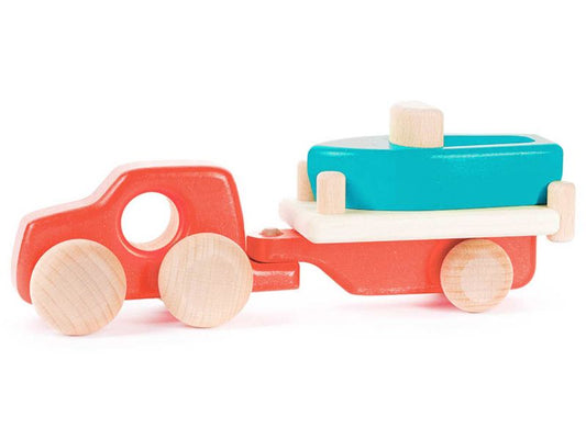 BAJO 4WD Auto mit Anhänger und Boot