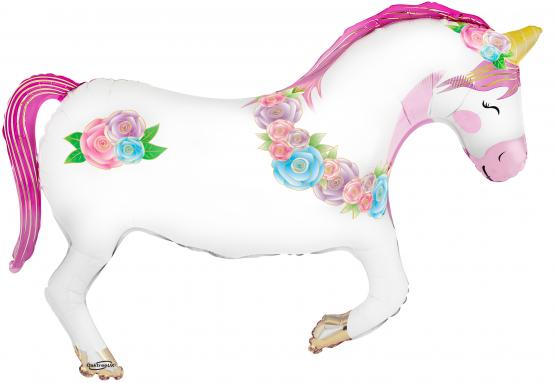 Einhorn Flower Folienballon