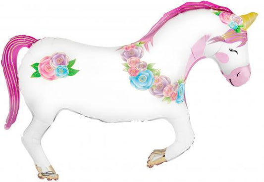 Einhorn Flower Folienballon