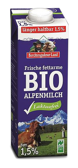 Bergbauernmilch 1,5% LAKTOSEFREI Berchtesgadener Land