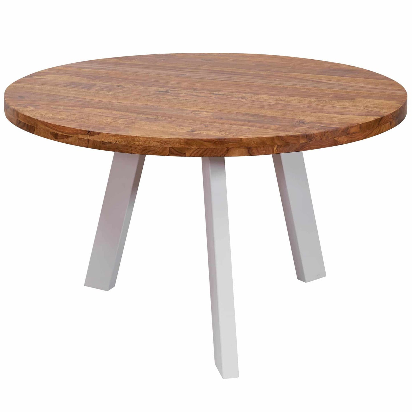 Esszimmertisch rund 130 cm Sheesham Massiv Esstisch