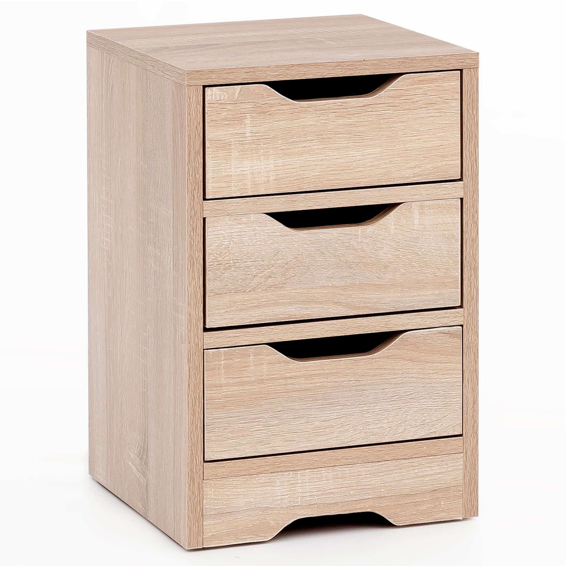 Nachtkonsole WL5.705 31x49x31 cm Sonoma mit 3 Schubladen