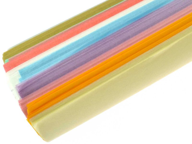 URSUS Blumenseiden-Papier »pastell«, 125 Bogen, 50 x 70 cm, 10 Farben