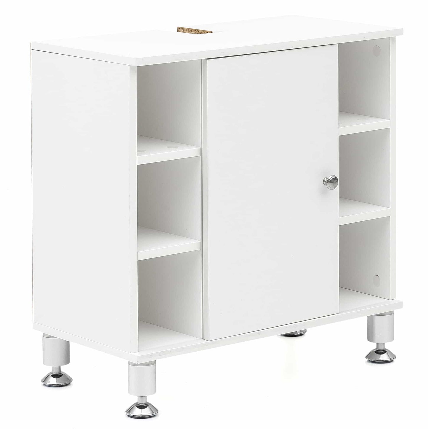 Waschbeckenunterschrank 60 x 64 x 32 cm Weiß Badschrank mit Tür