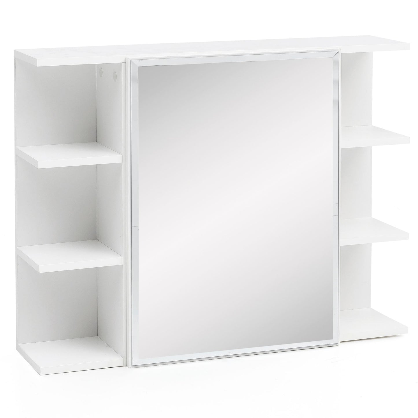 Hängeschrank WL5.754 Weiß 80x64,5x20cm Spanplatte Spiegelschrank Modern