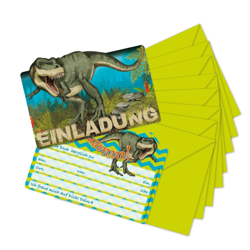 T-Rex Stanzkarten Einladungs - Set