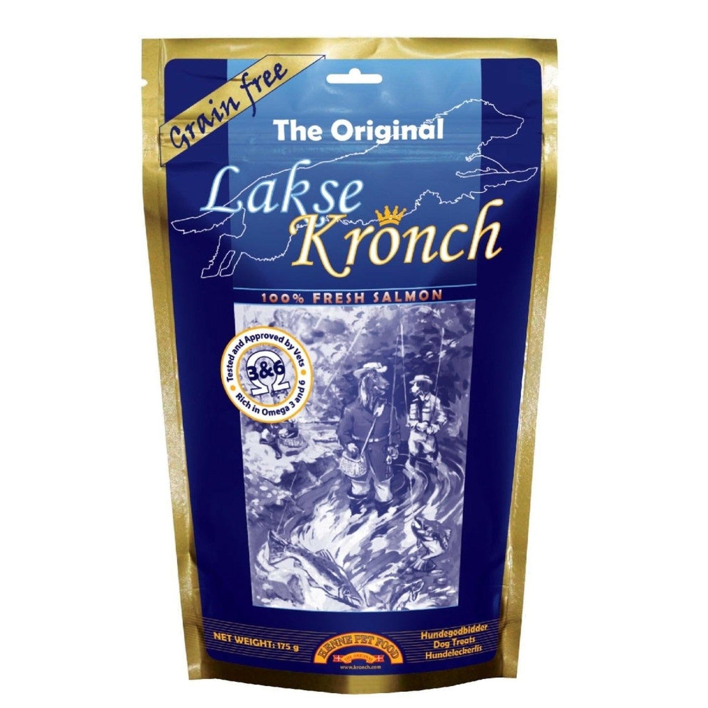 Lakse Kronch 85% Lachssnack für Hunde