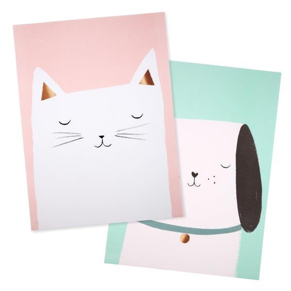 Katzen und Hunde Kunstdruck