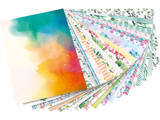 Folia Motivblock »Aquarell«, 270 g/m², 24 x 34cm, 20 Blatt