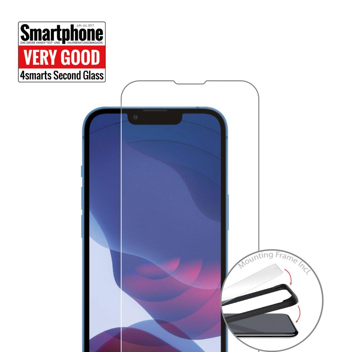 4smarts Second Glass X-Pro Clear mit Montagerahmen für Apple iPhone SE (4.Gen.) / 14 / 13 / 13 Pro