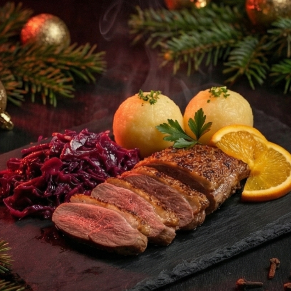 Geschmorte Entenbrust