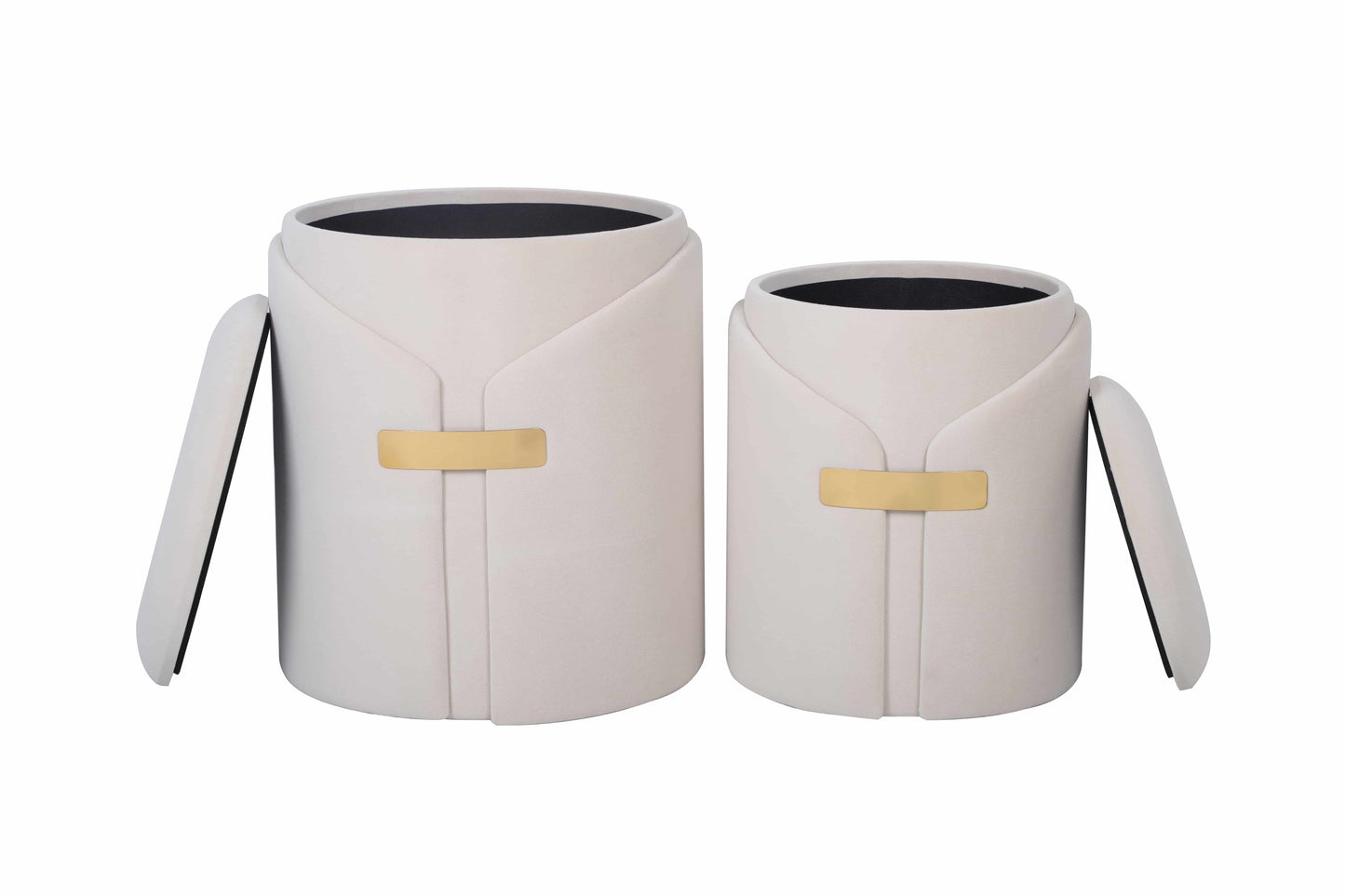 Hocker Forcet 125 2er-Set Hellbraun